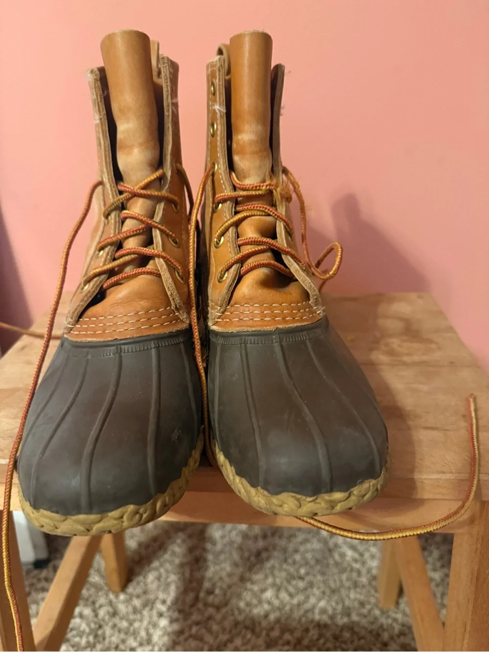 L.L. Bean Women's Brown Leather Bean Boots size 9